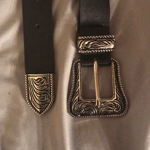 Black double sided belt